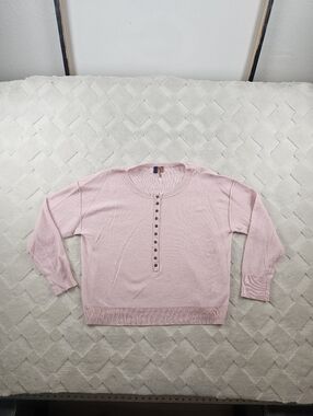Pilcro and the Letterpress Cashmere Sweater Womens Extra Large Pink Pull Over